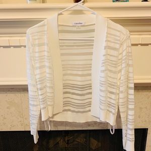 Calvin Klein modern shadow 3/4 sleeve shrug